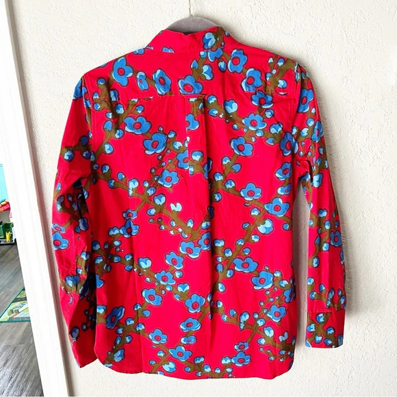 J. Crew Blouse Women's 4 Collection Classic Fit Shirt in Lattice Floral AW202 - Picture 2 of 10